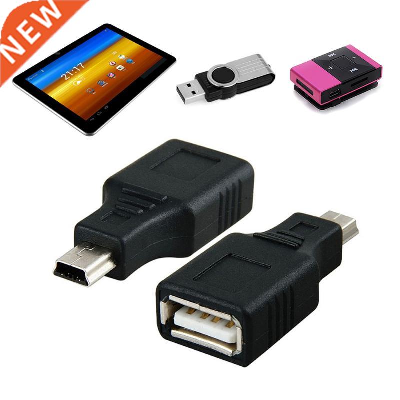 New 1PC Black USB 2.0 A Female to Micro USB B 5 Pin Male Pl