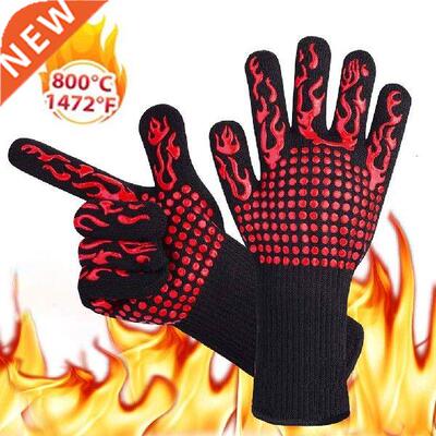 1Pcs BBQ Gloves High Temperature Resistance Oven Mitts