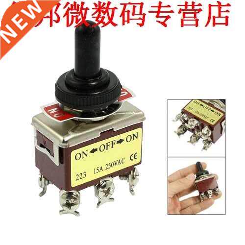 2X AC 250 V 15A 6 Pin DPDT On/Off/Op 3 Positie Schakelaar