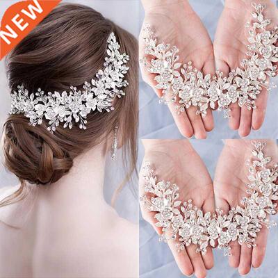 Silve rColor Bridal Flower Headband Prom Tiara Wedding Hair