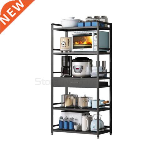 Kitchen shelf floor multi-layer microwave oven rack