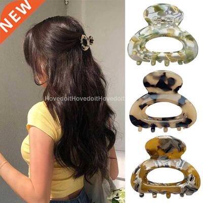 Acetate Leopard Hair Clip for Women Girls Hair Claw Chic Bar