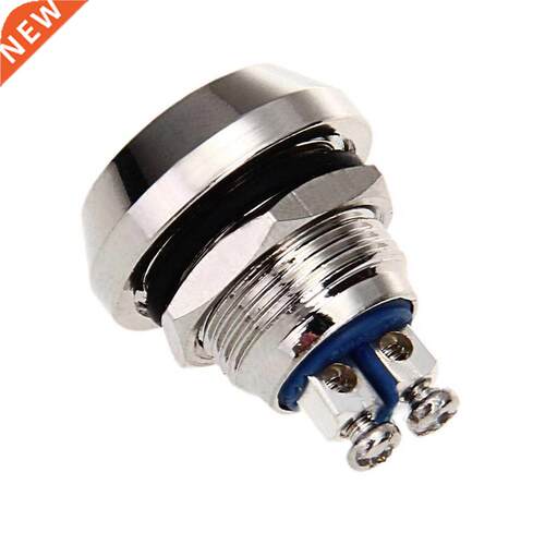 12mm Silver Stainless Steal On/Off Push Buttons Switch Screw
