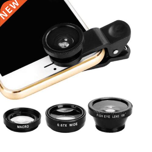 Multifunctional Phone Lens Kit Fish Macro 0.67X Wide Angle