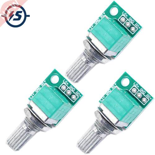 3Pcs Volume Control Potentiometer 50K Audio Accessories Dual