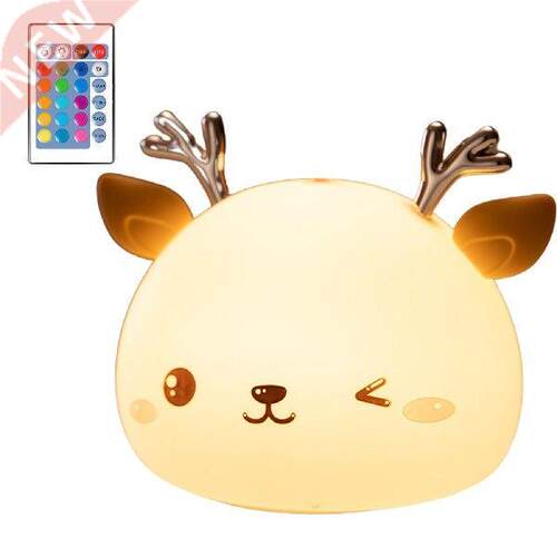 Nig Lig For Kids USB Charging Color-Changing Cute Fawn