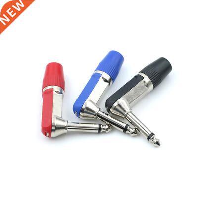 Nickel Plated 1/4 inch 6.35mm 2 Pole Mono Male Jack Right An