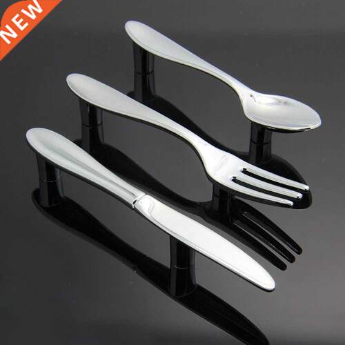 3 pcs Silver Kitchen cabinet Drawer Pull handles Knobs (Knif