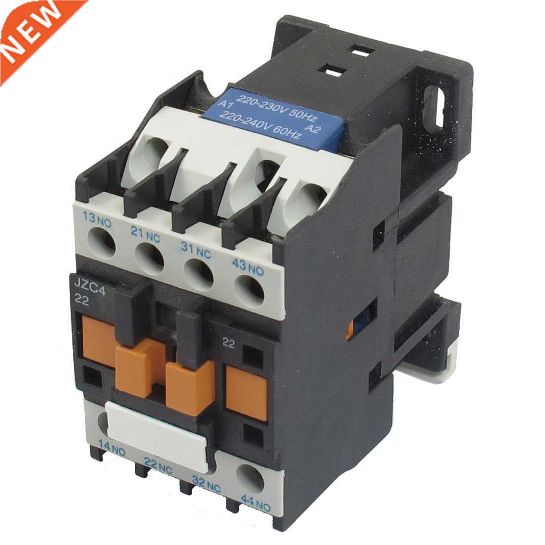 JZC4-22 220-240V 50/60Hz Coil 10A 2P Three Pole 2NO 2NC AC C