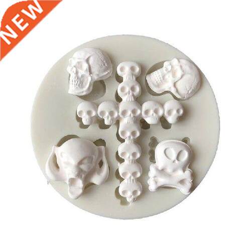 3D Skeleton Head Skull Silicone  Chocolate Candy Molds
