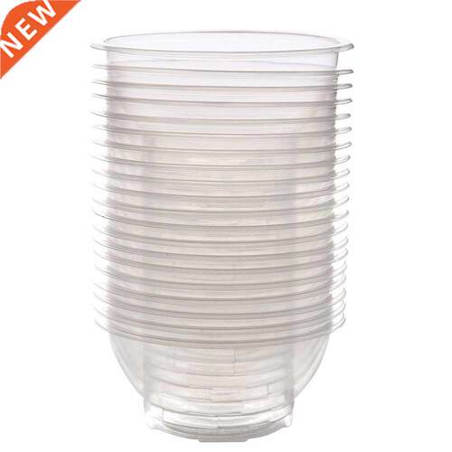 20Pcs Clear Plastic Disposable Rice Serving Bowl Outdoor Pic