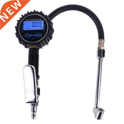 Digital Tire Inflator Pressure Gauge with Dual Head Air Chuc