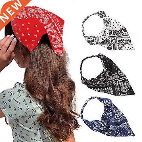 Vintage Accessories Bandana Women Print Elaic Hair Bands H