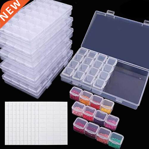 28/56 Girds Adjustable Plastic Storage Box with Label Sticke