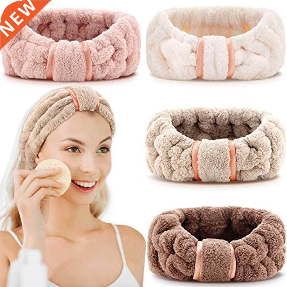 coral fleece soft headband spa facial hairband elastic hair
