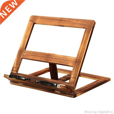Foldable Recipe Book Stand,Wooden Frame Reading Bookshelf,Ta