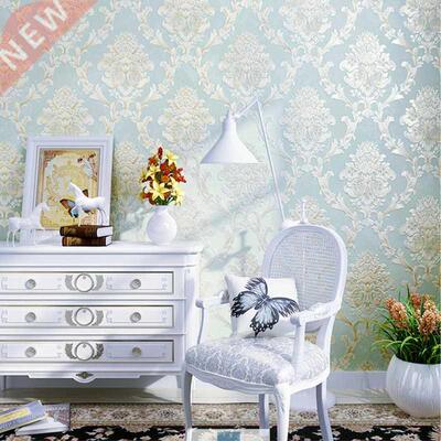European Style Modern Damascus Non-Woven Wallpaper 4D Living