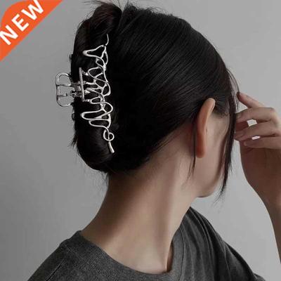 Personality geometric design liquid shape claw-style hairpin