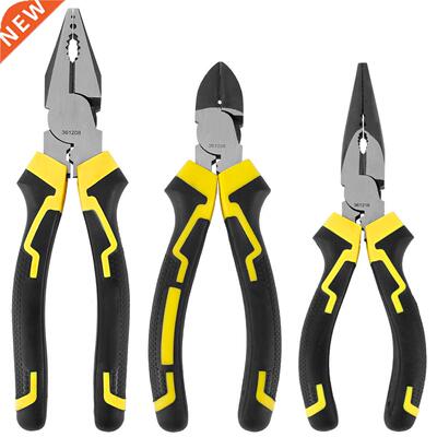 3Pcs HCS Pliers Set With Soft Grip Handle 6