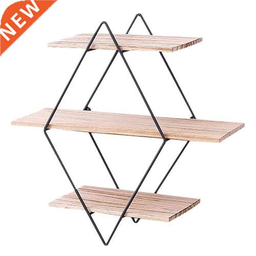 Rustic Wood Wall Floating Shelves Decorative Wall Shelf 3 Ti
