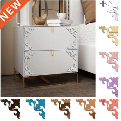 4pcs Vinyl Wall Mirror Sticker Decal DIY Home Decoration