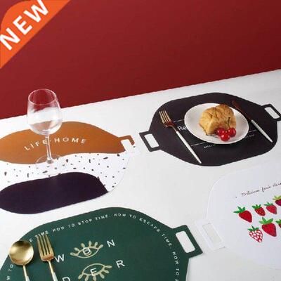 1Pcs Oil-proof Waterproof Dining Table Mats with Handle