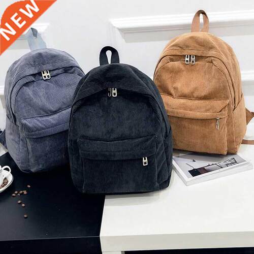 Women Girls Backpacks Mini Corduroy Backpack Rucksack School
