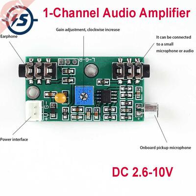 DC 3.3V 5V 9V 1-Channel Mono Microphone Audio Acquisition Am