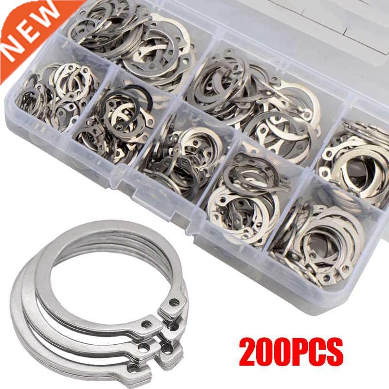 200PCS Circlips for Shaft Assortment Kit C Type Retaining Ci