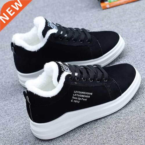 Platform winter plush sneakers shoes Women Summer Wedge snea