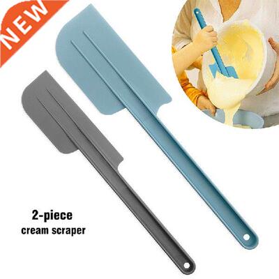 2Pcs/Set Plastic Spatula Soft Grip Cream Scraper Cutter