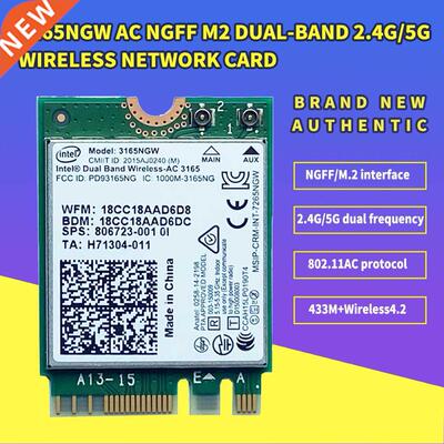 Dual Band 2.4G/5Ghz 4Mbps Wireless-AC Intel 165 NGFF 802.