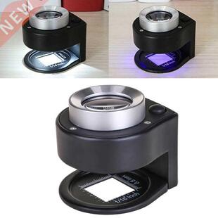 30X Magnifier Metal Folding Cloth Linen Microscope Loupe wit