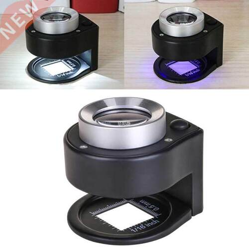 30X Magnifier Metal Folding Cloth Linen Microscope Loupe wit