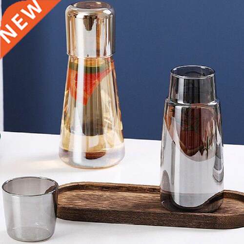 Glass Water Bottle with Glass Cup Set Water Bottles