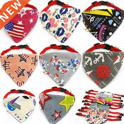 1Pc Cat Dog Bandana Bibs Scarf Collar Adjustable Pet
