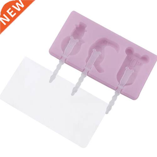 3 Hole Silicone Ice Cream Mould Ice Cube Tray Popsicle  M
