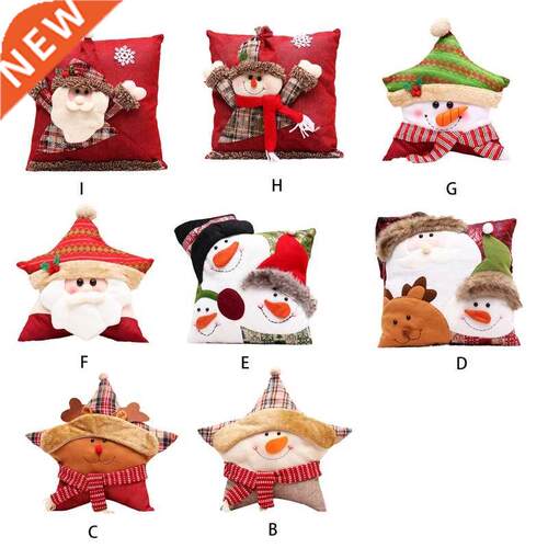 Creative Merry Christmas Throw Pillow Cute Decorative Sofa B