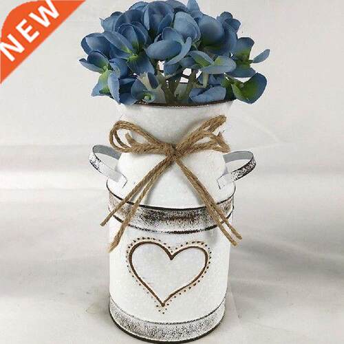 Retro Practical Flower Vase Metal Iron Bucket Plant