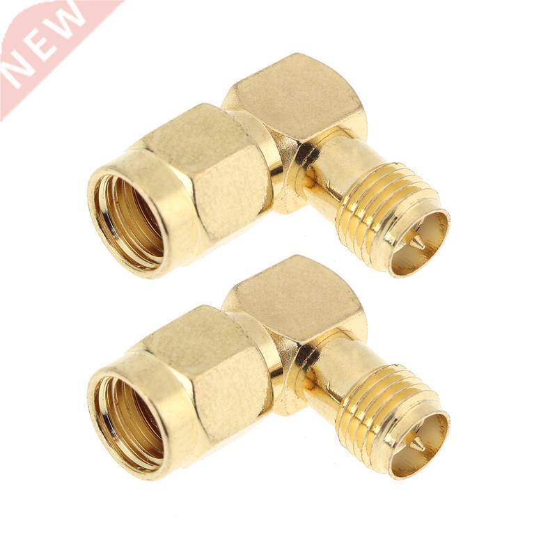 2pcs SMA female jack to SMA male plug 90 Degree in series RF