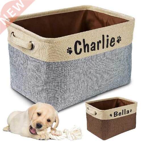 Personalized Pet Dog Toy Storage Basket Dog Canvas Bag