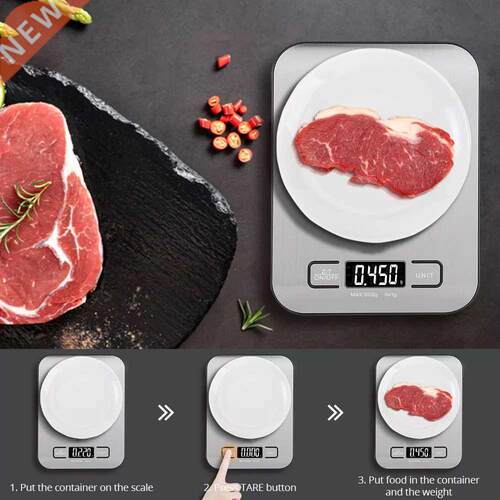 Digital Kitchen Scale LCD Display Precise Stainless Steel F