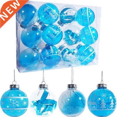 12Pcs Christmas Pendant Visible Reusable Party Decor Multi