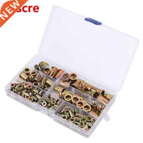 165pcs/box Portable Zinc Alloy Rivet Nut Insert Nut Accessor