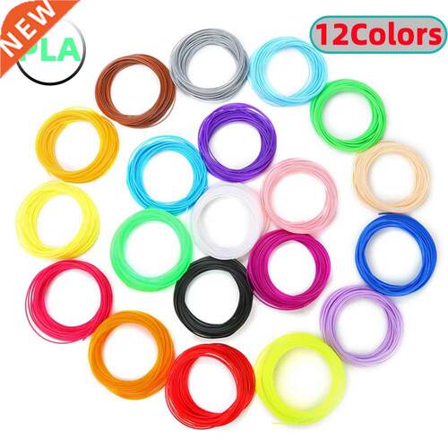 HooMore 3D Pen Filament PLA No Smell Safety Brilliant 12 Col