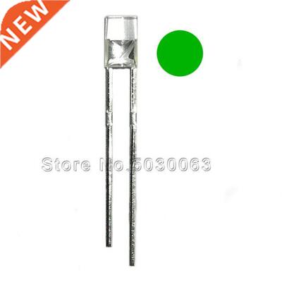 100pcs/lot 3MM flat head clear turn green No edge transpare