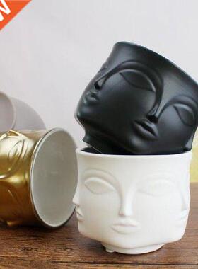 Creative Ceramic Multi Face Fleshy Pot Nordic Style