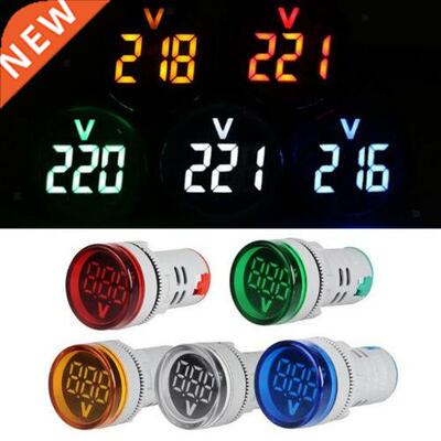 Round AC60-500V LED Digital Voltmeter DIY Mini Digital Voltm
