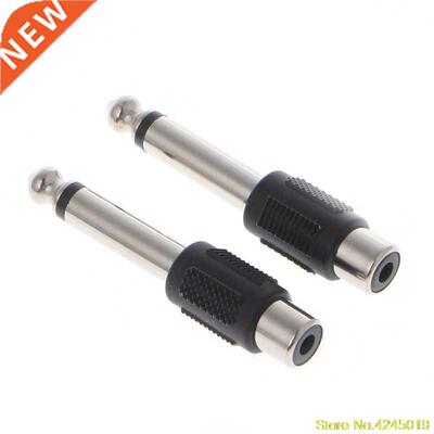 10 Pcs RCA Female Jack To 6.35mm 1/4
