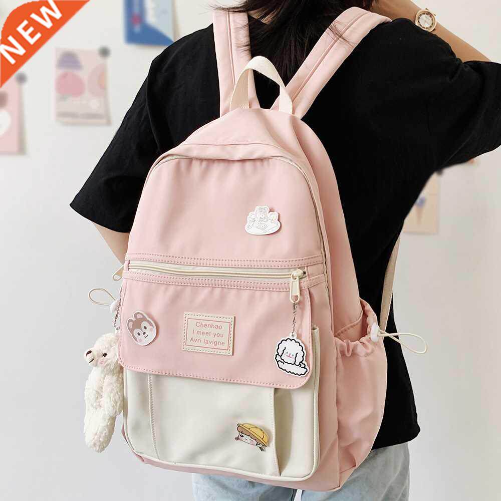 ndy Women Cute Backpack Nylon Female Harajuku School Bag Col